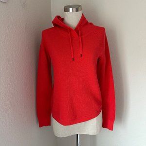 Lauren Ralph Lauren Black Label Pullover Ribbed Knit Hoodie Red Color Sz S